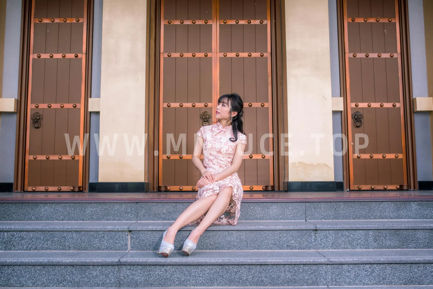 [Mzsock] NO.188 Yu Chen cheongsam high heels beautiful legs street photography#[88P]-25