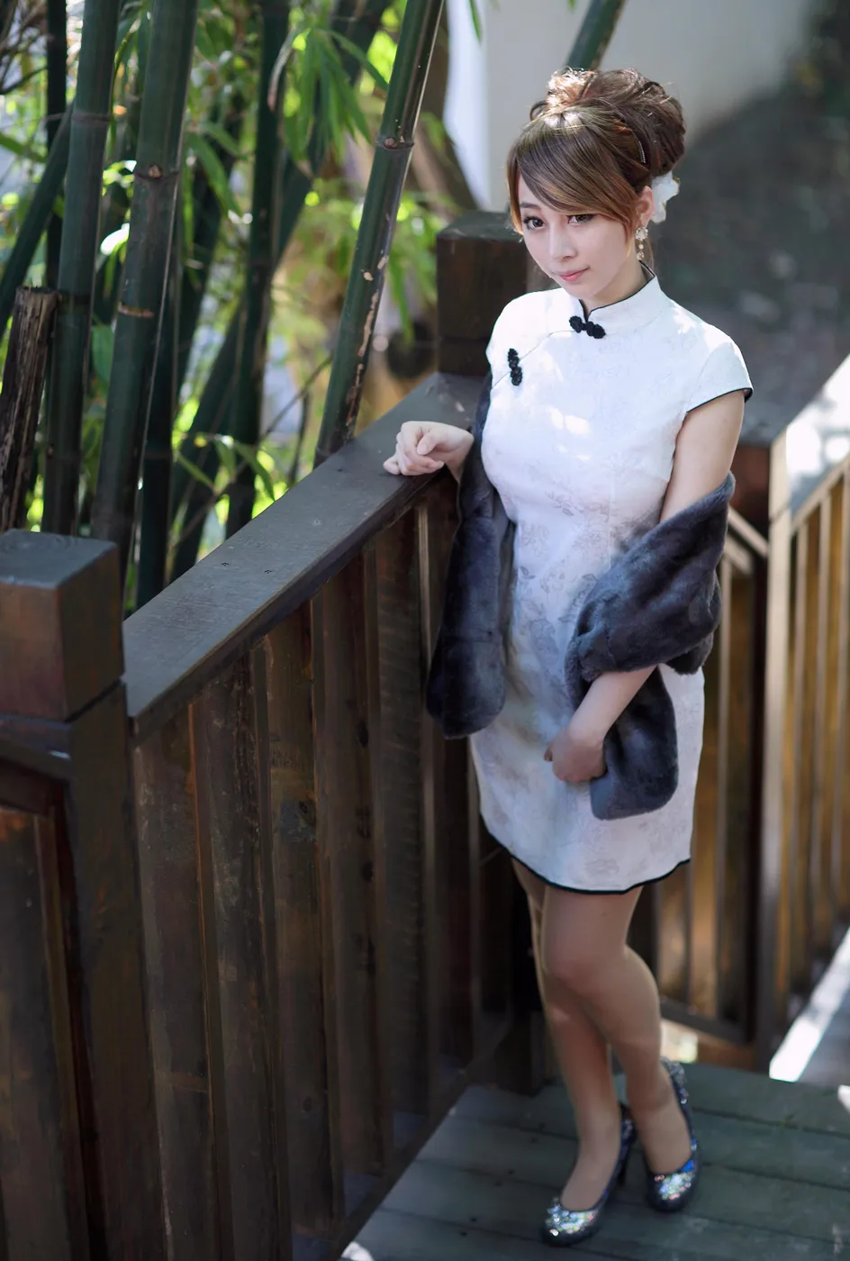 [Mzsock] NO.212 Xiaoyou short cheongsam, stockings, high heels and beautiful legs street photography#[78P]-11